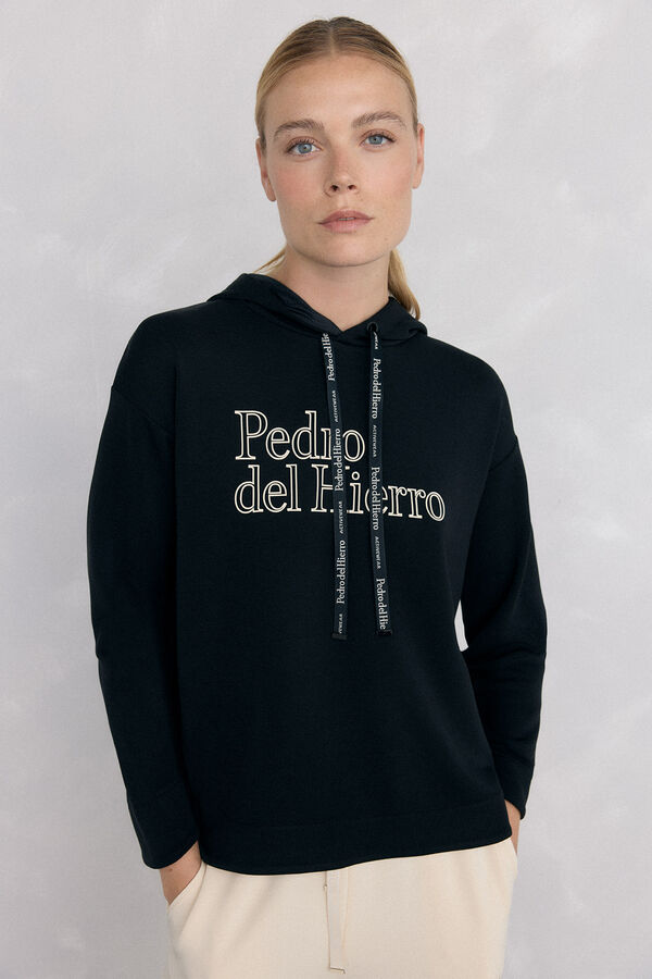 Pedro del Hierro soft touch logo hood Black