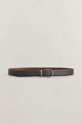 Pedro del Hierro Reversible leather dress belt Black
