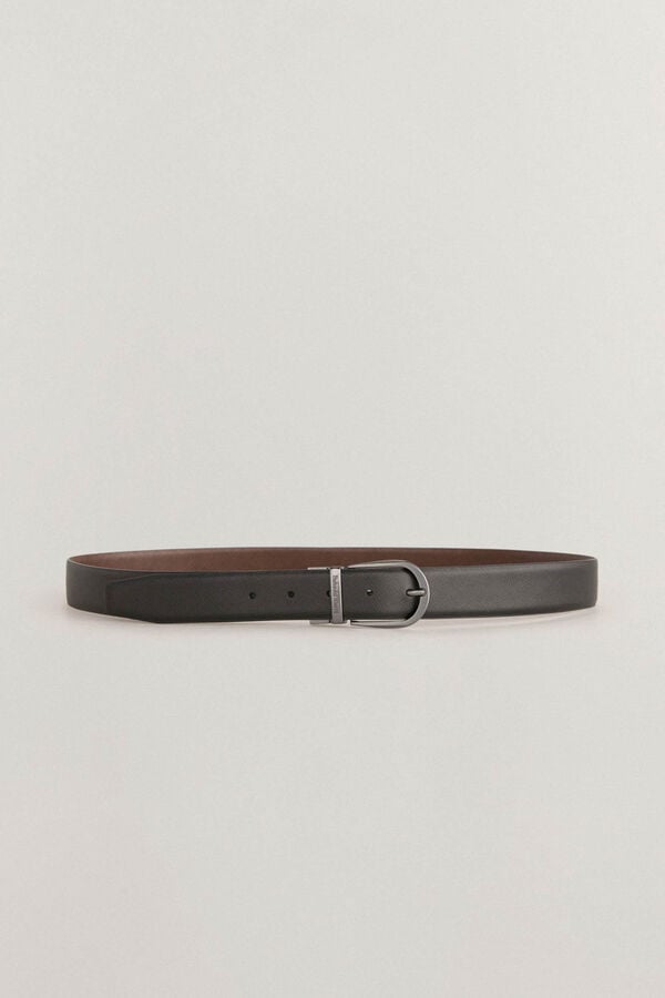 Pedro del Hierro Reversible leather dress belt Black
