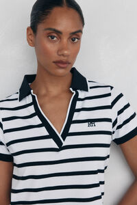 Pedro del Hierro Short-sleeved stripy polo shirt