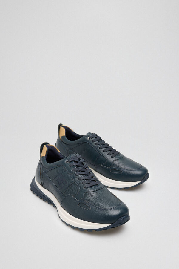 Pedro del Hierro Leather sneakers Blue