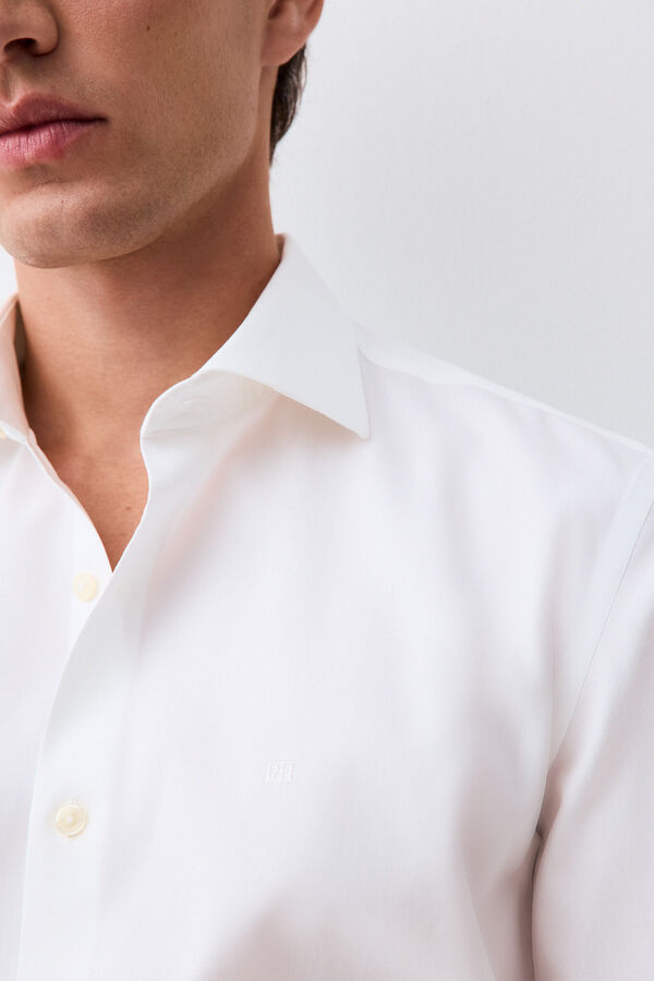 Pedro del Hierro Plain non-iron + anti-stain dress shirt White