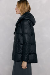 Pedro del Hierro Leather effect parka Black