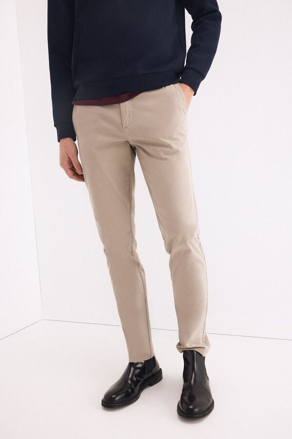 Pedro del Hierro Cal&ccedil;as chino slim fit Cizento