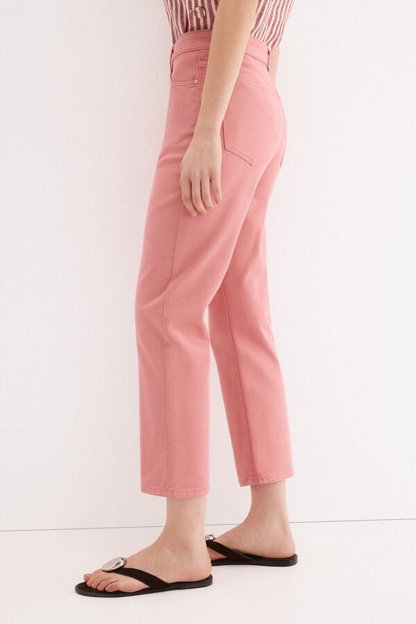Pedro del Hierro Basic straight capri jeans Coral