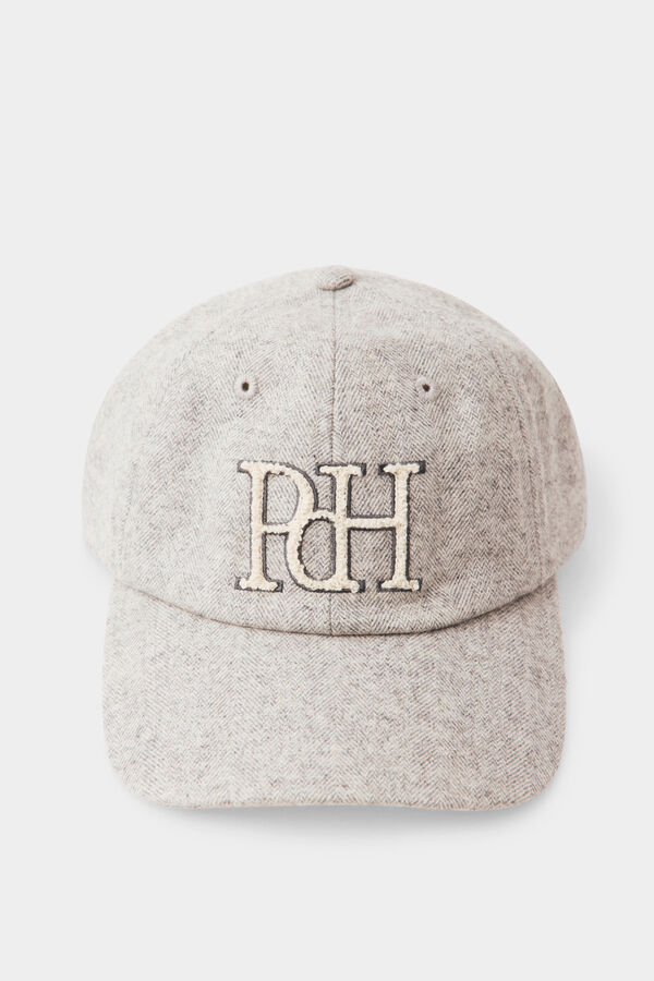 Pedro del Hierro Herringbone logo beanie Grey