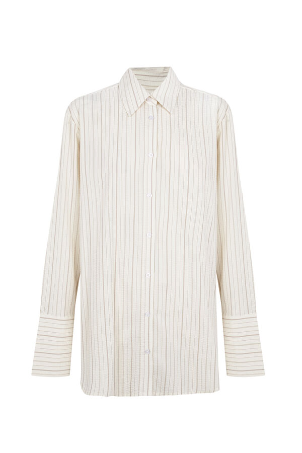 Pedro del Hierro Striped loose shirt Ecru