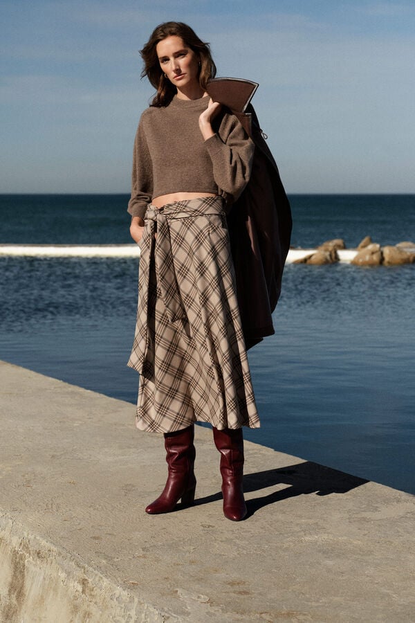 Pedro del Hierro Skirt flared skirt Brown