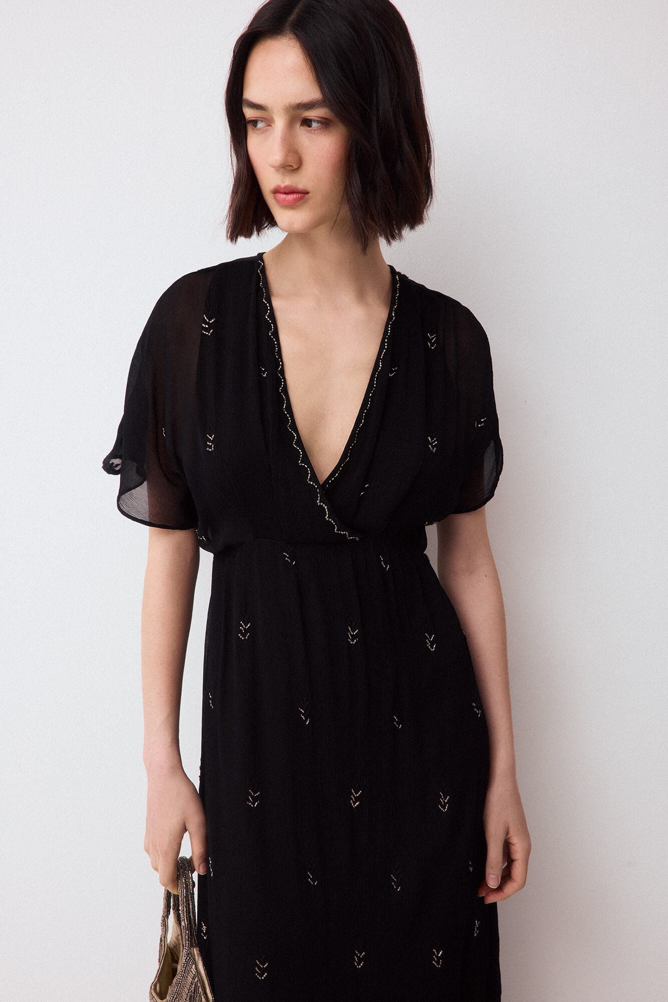Pedro del Hierro Fluid gemstone detail dress