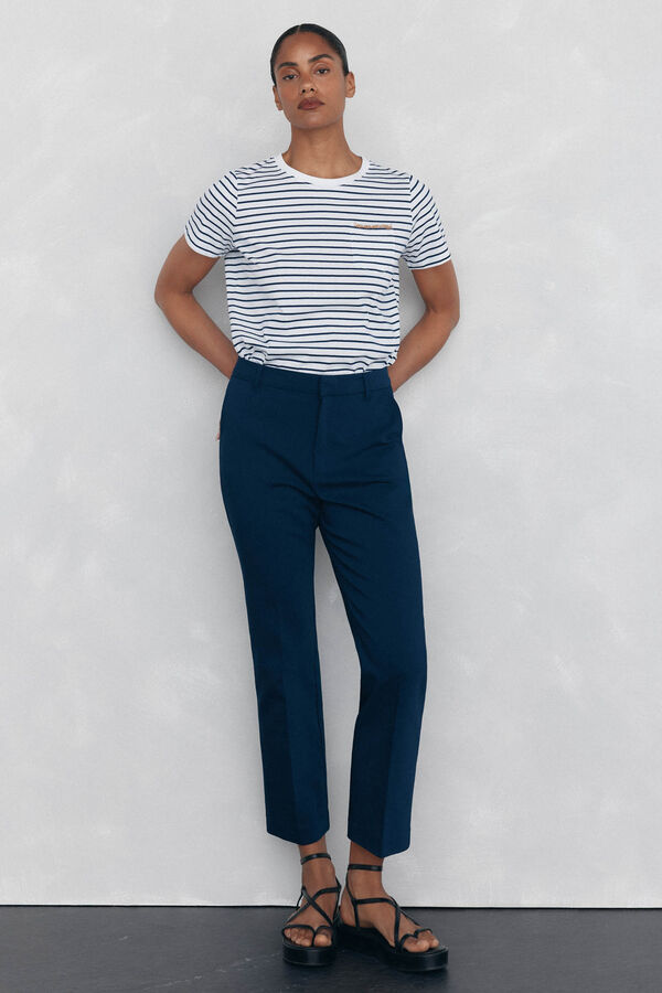 Pedro del Hierro Classic straight pants Blue