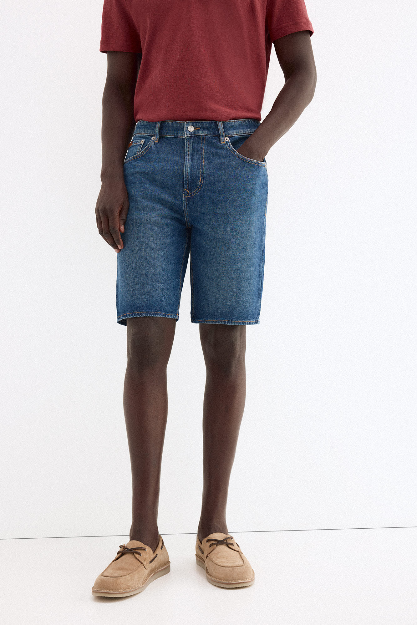 Pedro del Hierro Denim regular Bermuda shorts