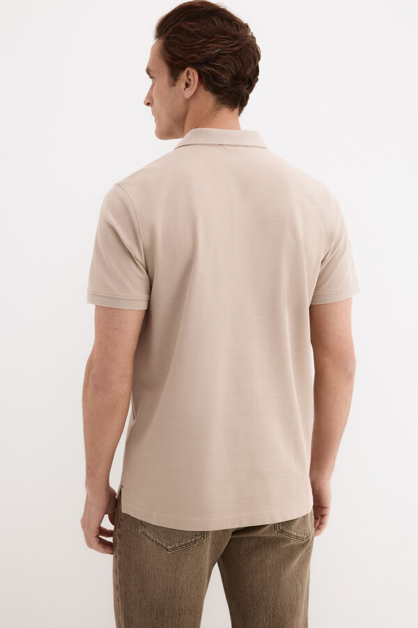 Pedro del Hierro Polo b&aacute;sico piqu&eacute; Beige