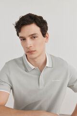 Pedro del Hierro Patterned collar polo shirt Green