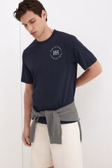 Pedro del Hierro Printed logo T-shirt Blue