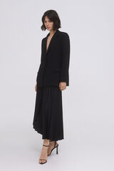 TFP by Tamara Falcó Pleated wrap skirt Black