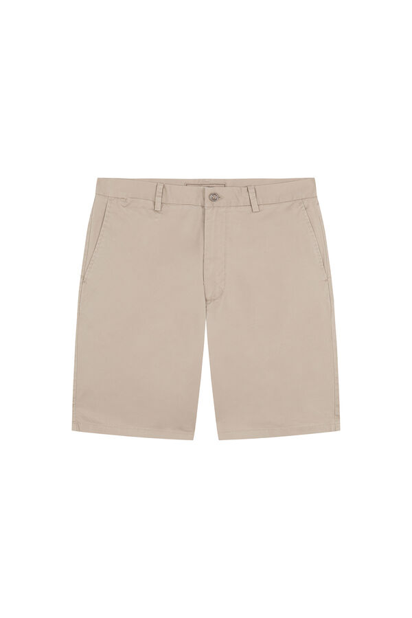 Pedro del Hierro Regular chino Bermuda shorts Beige