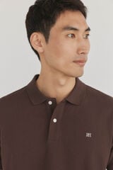 Pedro del Hierro Polo básico regular em piqué Marrom