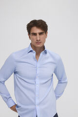 Pedro del Hierro Camisa de vestir non iron e antimanchas lisa regular fit Azul