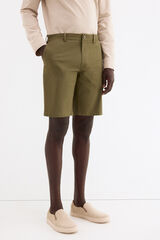 Pedro del Hierro Regular chino Bermuda shorts Green