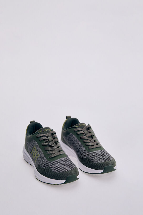Pedro del Hierro Recycled fabric sneaker Green