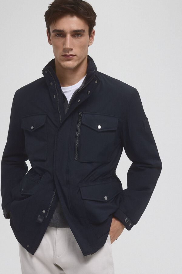 Pedro del Hierro Jacket with four pockets Blue