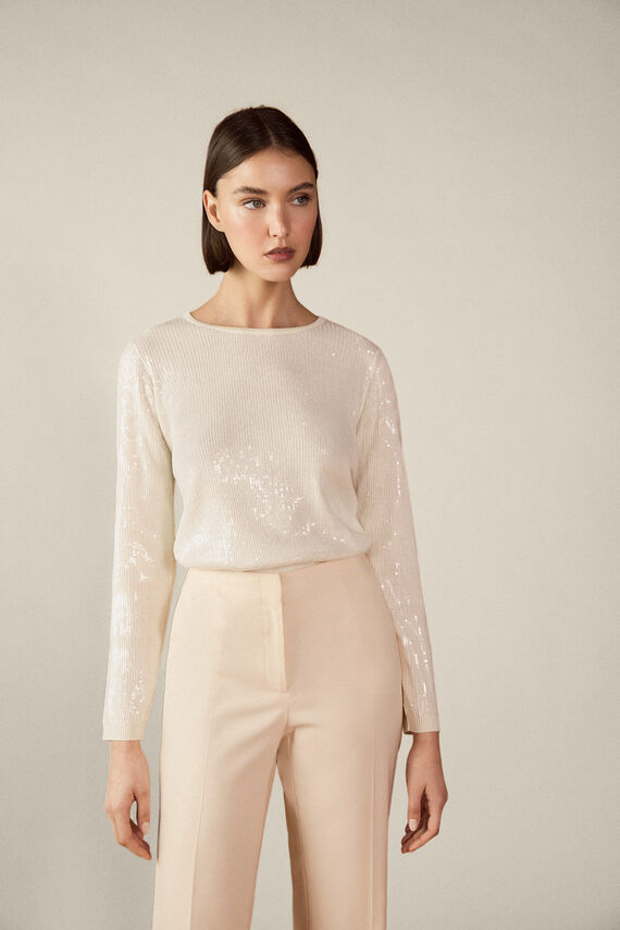 Jersey lentejuelas transparente
