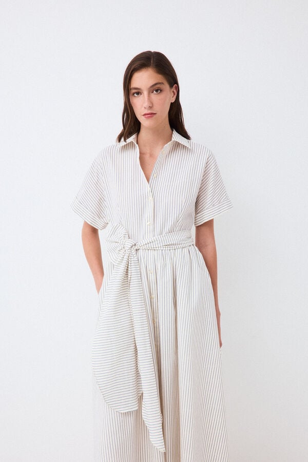 Pedro del Hierro Seersucker shirt dress Blue