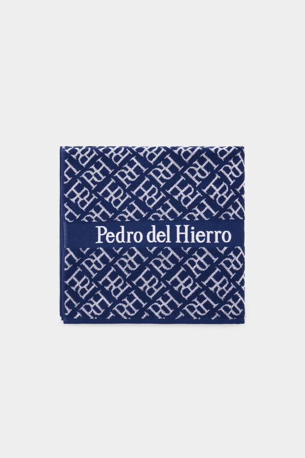 Pedro del Hierro Logos beach towel Blue