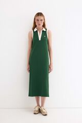 Pedro del Hierro Polo neck dress Green
