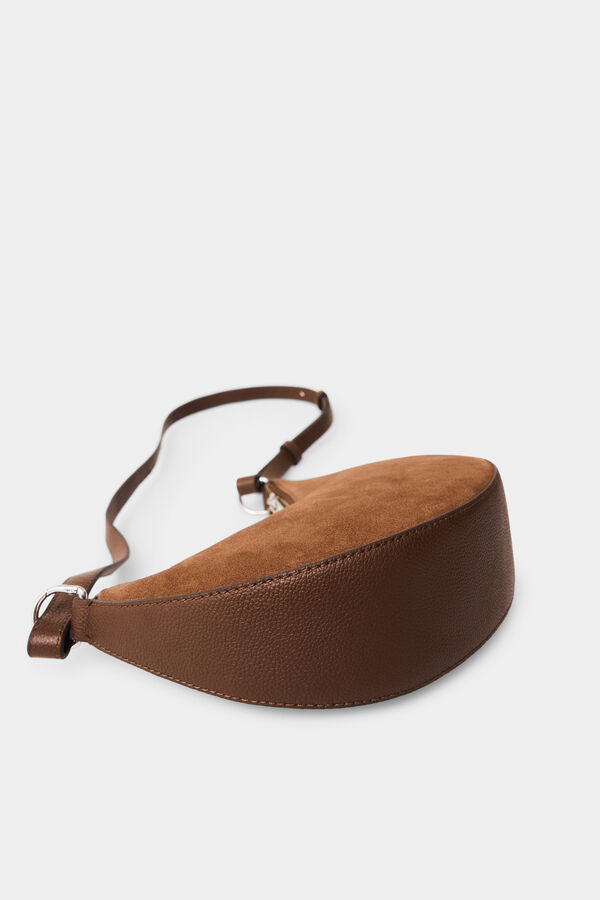 Pedro del Hierro Multiway suede handbag Brown