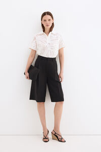 Pedro del Hierro Linen long Bermuda shorts