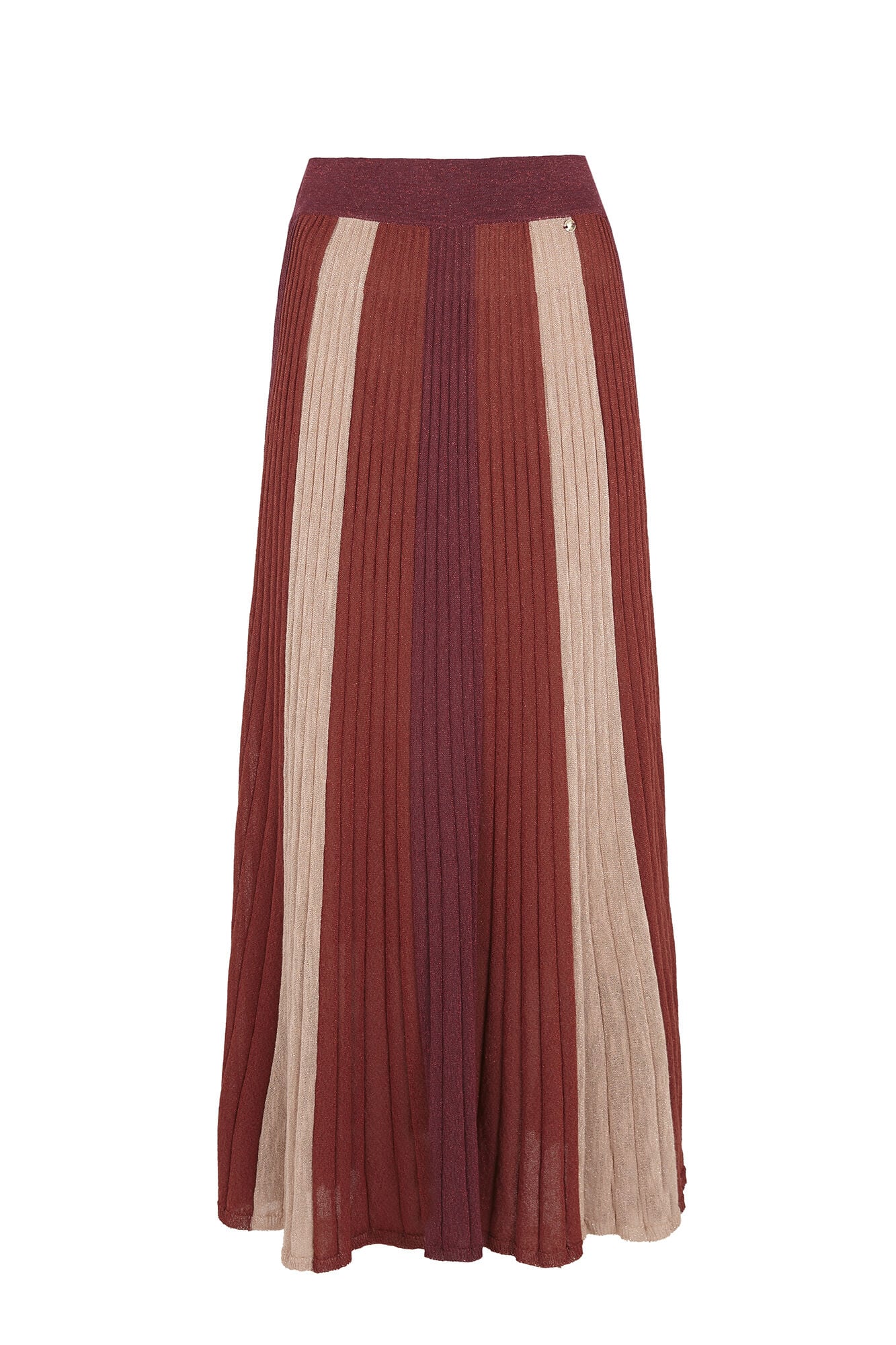 Pedro del Hierro Multicoloured lurex knit pleated skirt
