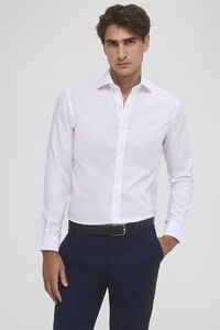 Pedro del Hierro Plain non iron + stain resistant dress shirt White