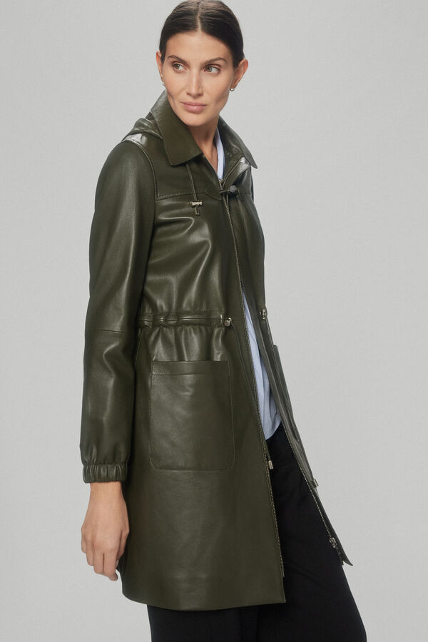 Pedro del Hierro Nappa hooded parka Green