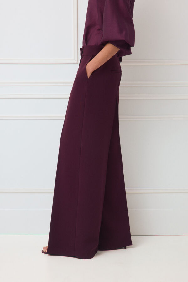 TFP by Tamara Falc&oacute; Straight trousers Burgundy
