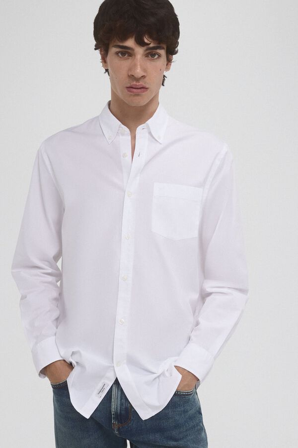 Pedro del Hierro Italian poplin shirt White
