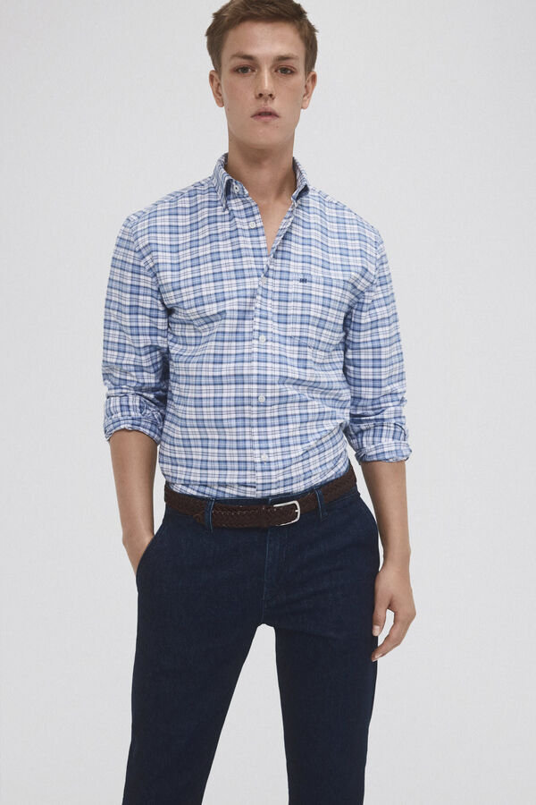 Pedro del Hierro Camisa iconic oxford liso Azul