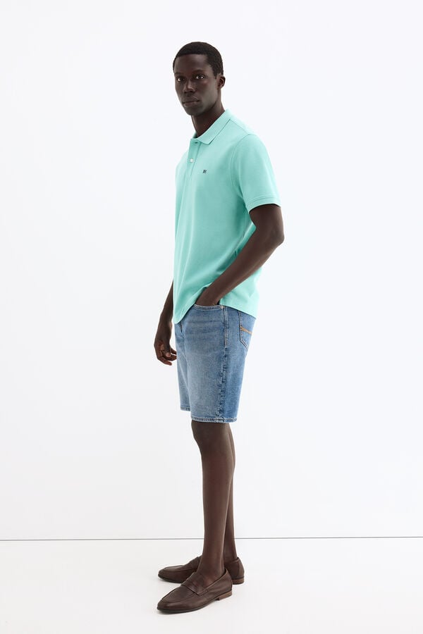Pedro del Hierro Basic piqu&eacute; polo shirt Green