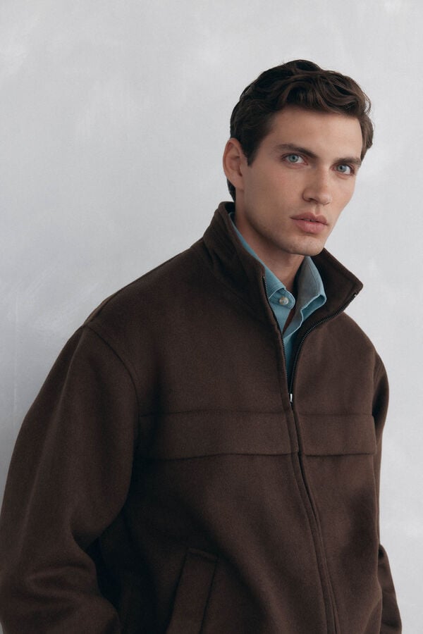 Pedro del Hierro Handmade wool jacket Brown