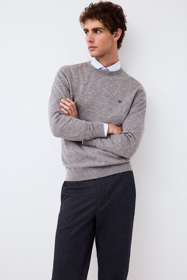 Pedro del Hierro Cashmere merino wool premium jumper Grey