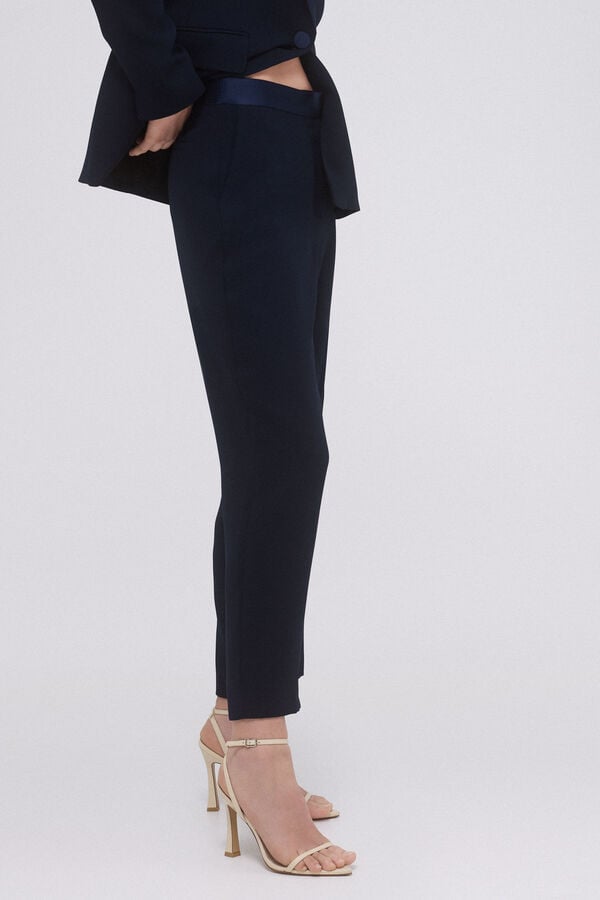 Pedro del Hierro Contrast suit trousers Blue