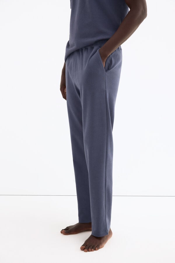 Pedro del Hierro Spanish cotton long trousers Blue