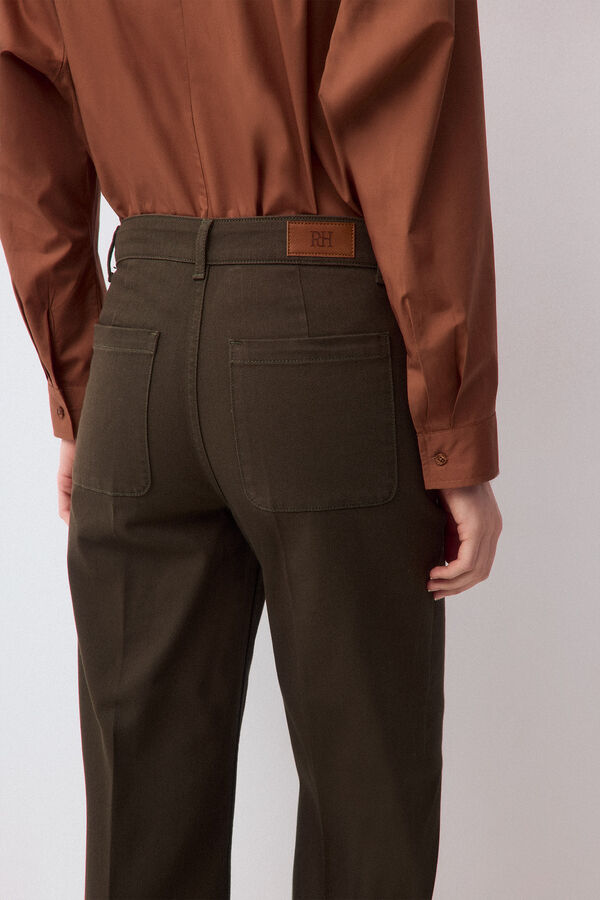 Pedro del Hierro Capri wide leg jeans Green