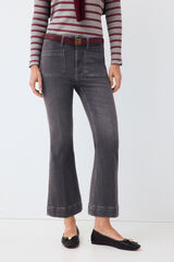 Pedro del Hierro Jeans push up flare capri Gris