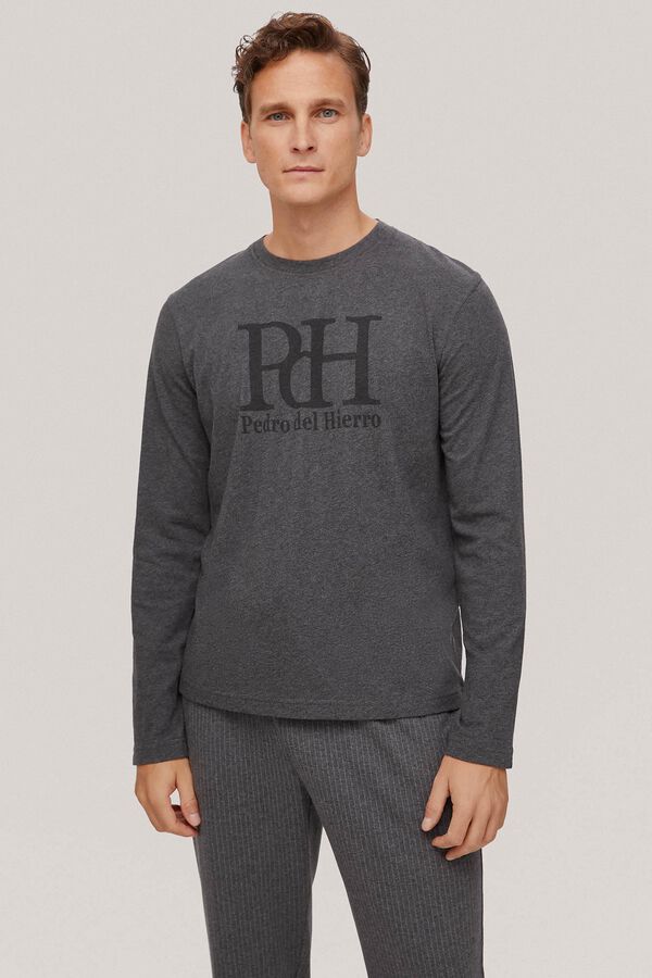 Pedro del Hierro Full jersey-knit pyjama set Grey