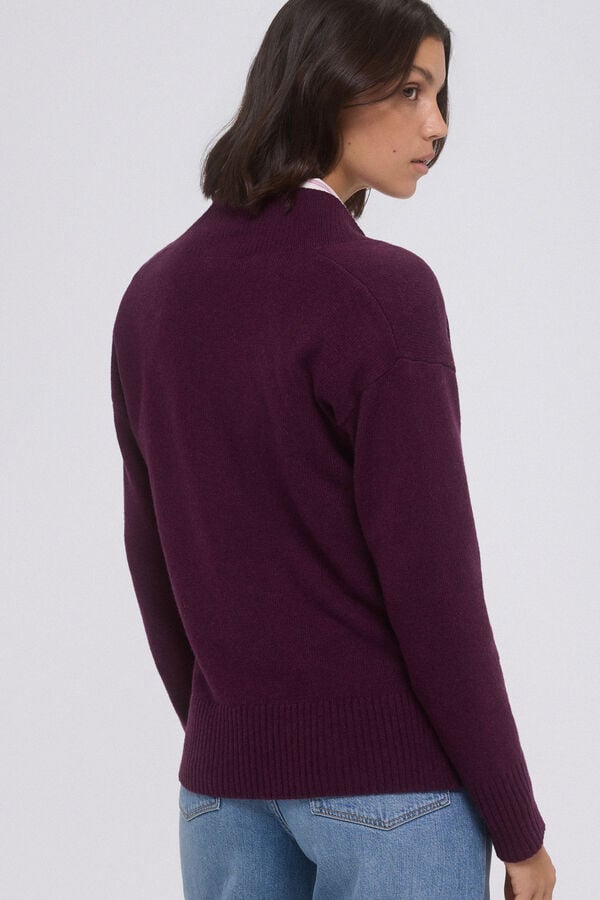 Pedro del Hierro Basic V sweater Purple