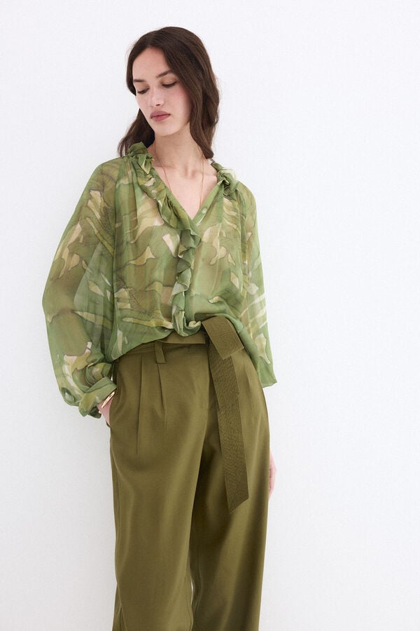 Pedro del Hierro Print blouse Green