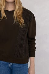 Pedro del Hierro Sweatshirt with braided detail Brown