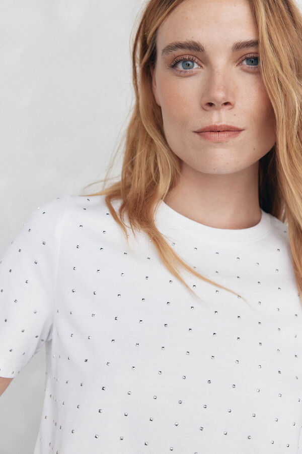 Pedro del Hierro Mini studded t-shirt White