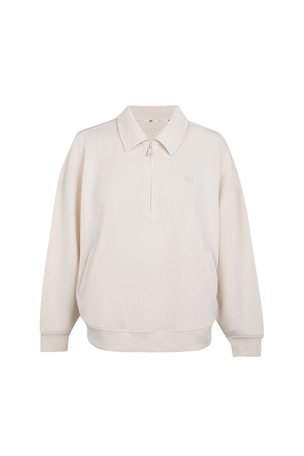 Pedro del Hierro Soft touch sweatshirt Ecru
